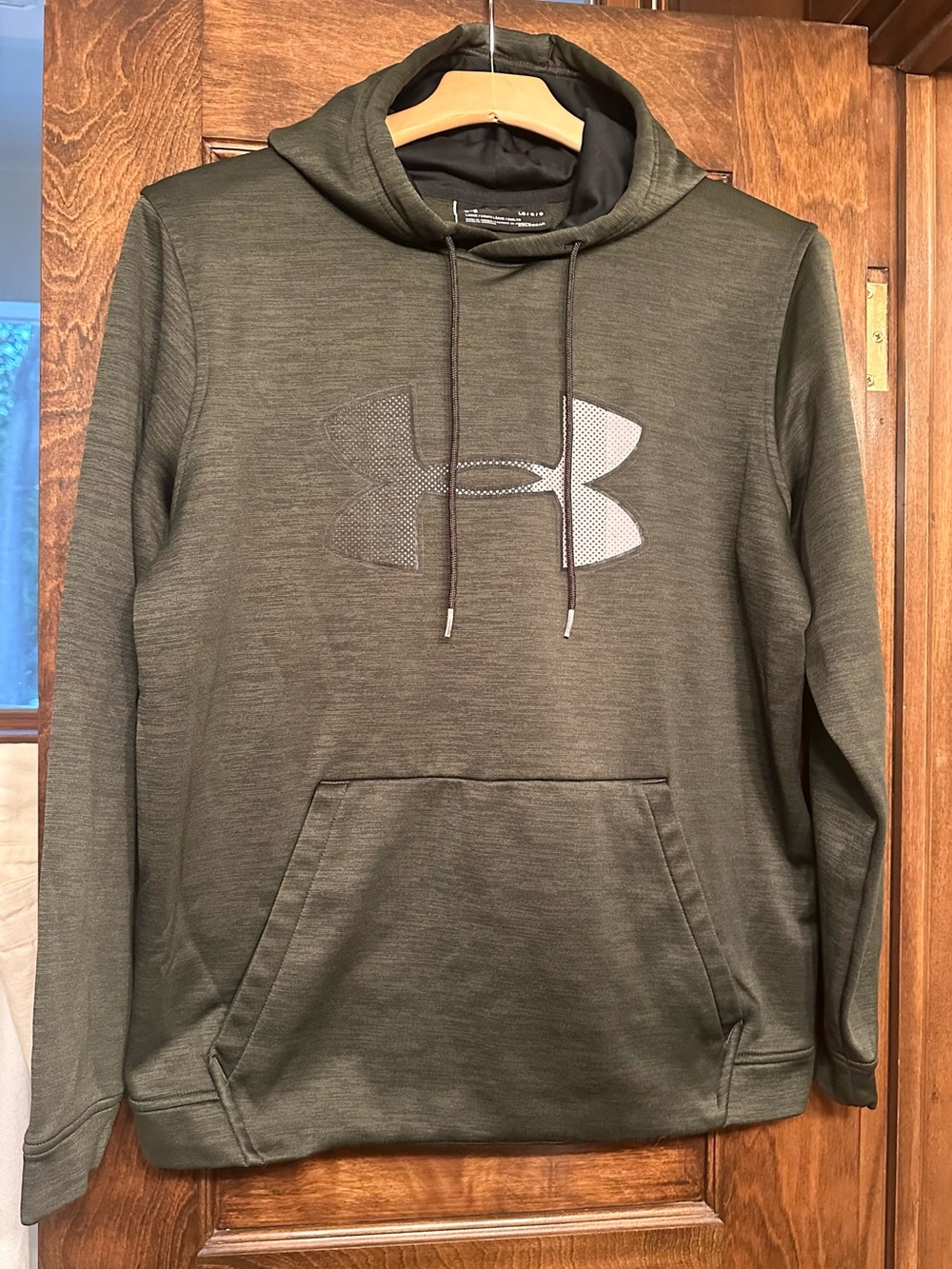 Under Armour Boys’ Olive Green ColdGear Hoodie, Large